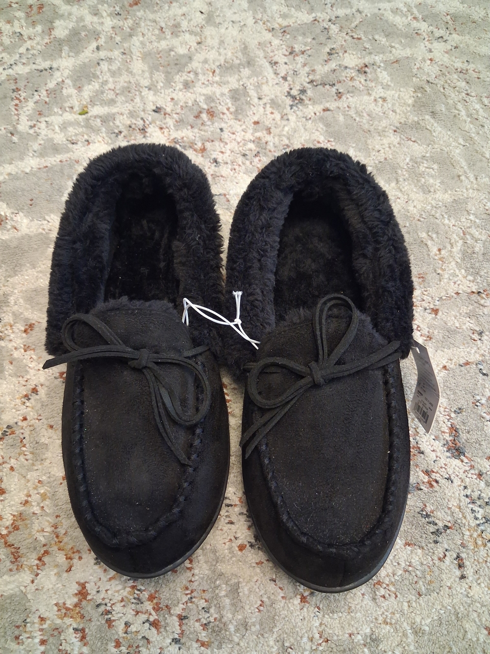 Sonoma Black Kids Moccasin Slippers with Bow